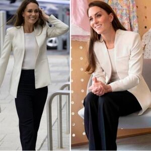 Zara inverted lapel blazer